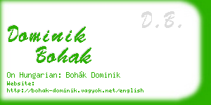 dominik bohak business card