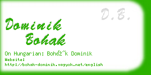 dominik bohak business card
